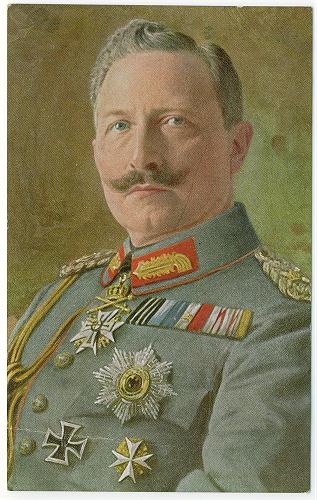 Kaiser Wilhelm II. im 1. Weltkrieg (Deutsche Postkarte)